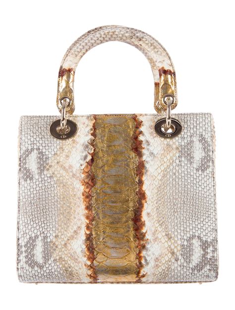 lady dior python bag|dior leather handbags.